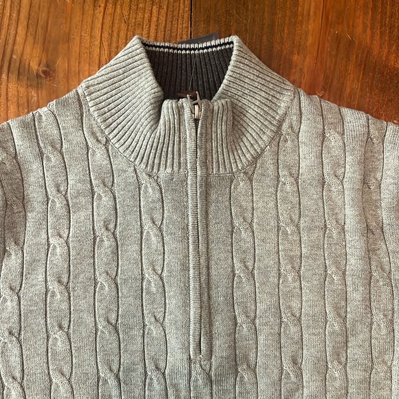 NWT Two Clubs Room Men's 1/4 Zip Sweater - Picture 4 of 8